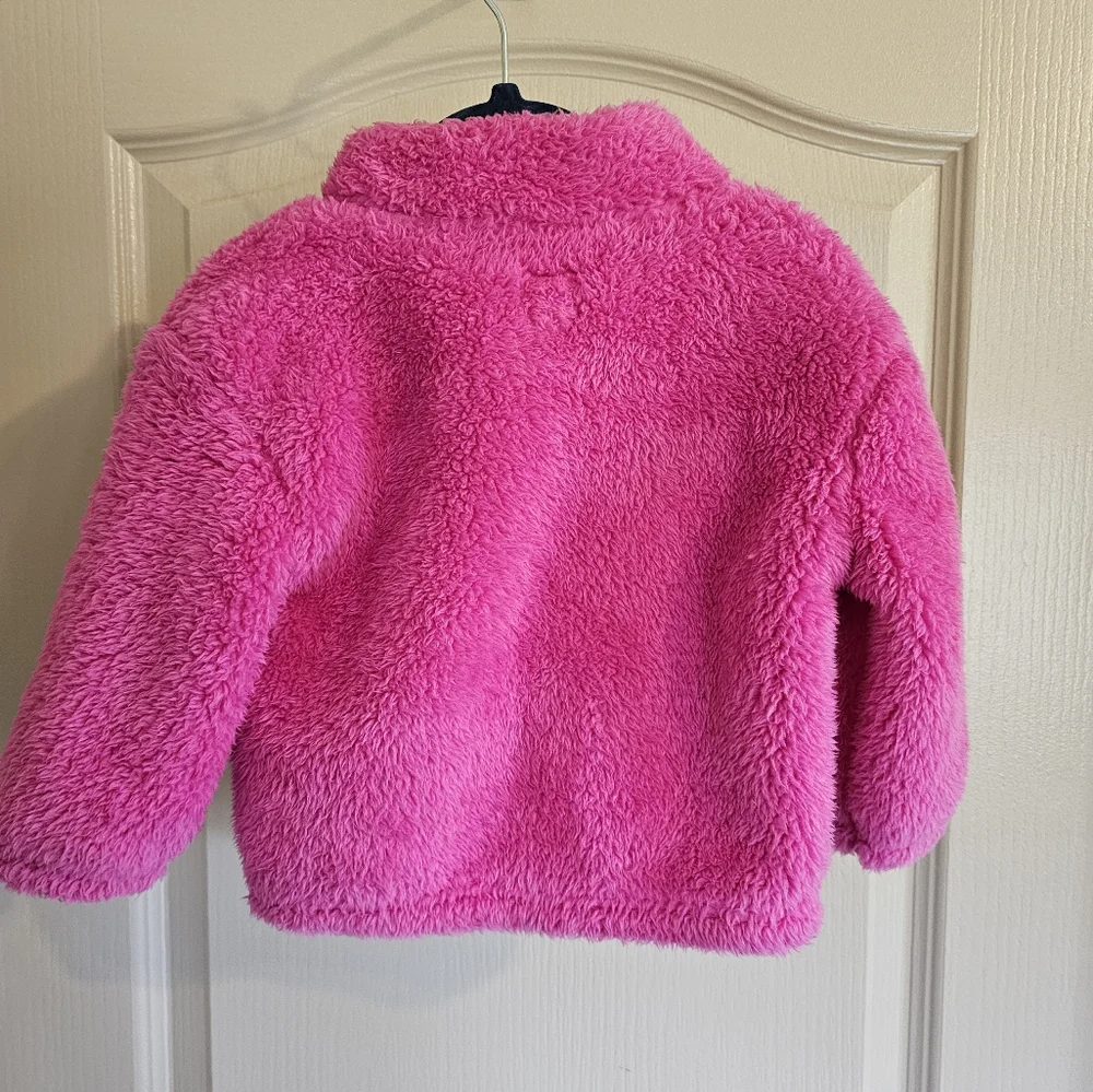 Girls Baby GAP Faux Fur 1/4 Zip Pullover Sweater 12-18mos